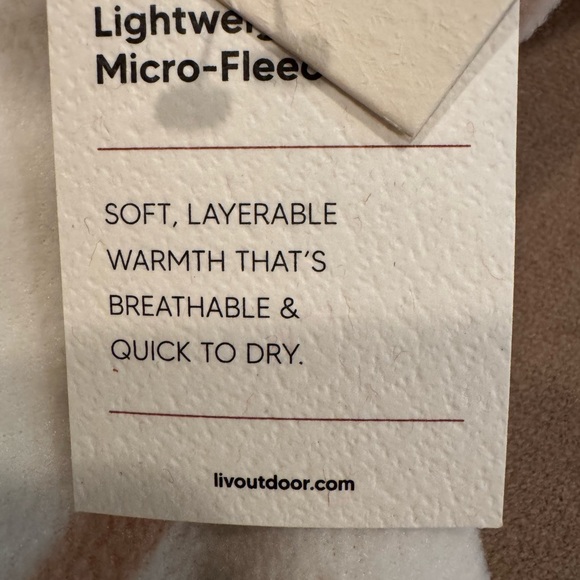 LIv White and Tan Geometric Pullover Fleece- Size Small- NWT - Picture 12 of 15